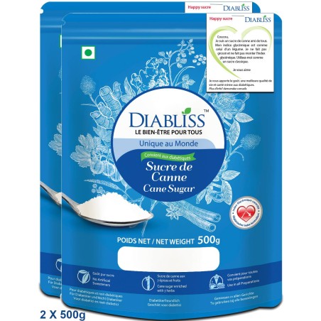 Véritable Sucre de Canne pour diabétiques, Minceur, Sportifs